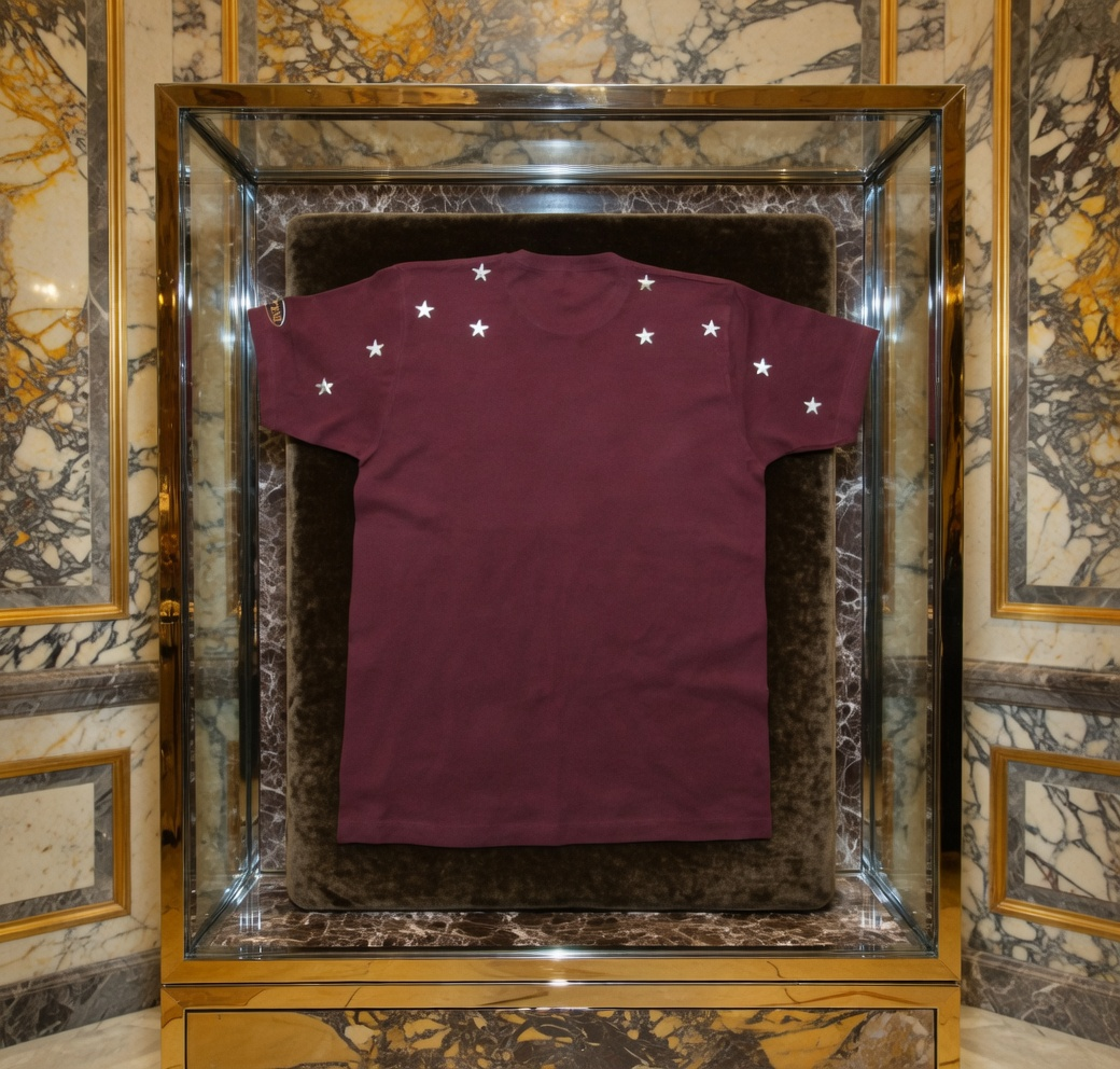JATINI ONE OF ONE SILVER TEE. SIZE-LARGE