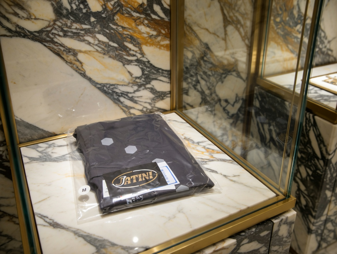 JATINI ONE OF ONE REFLECTIVE TEE. SIZE-MEDIUM