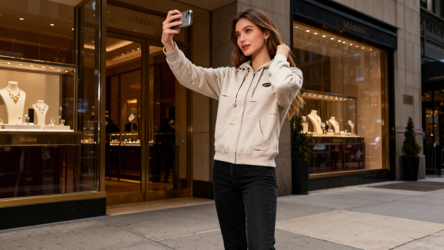 Jatini-One of one reflective premium hoodie