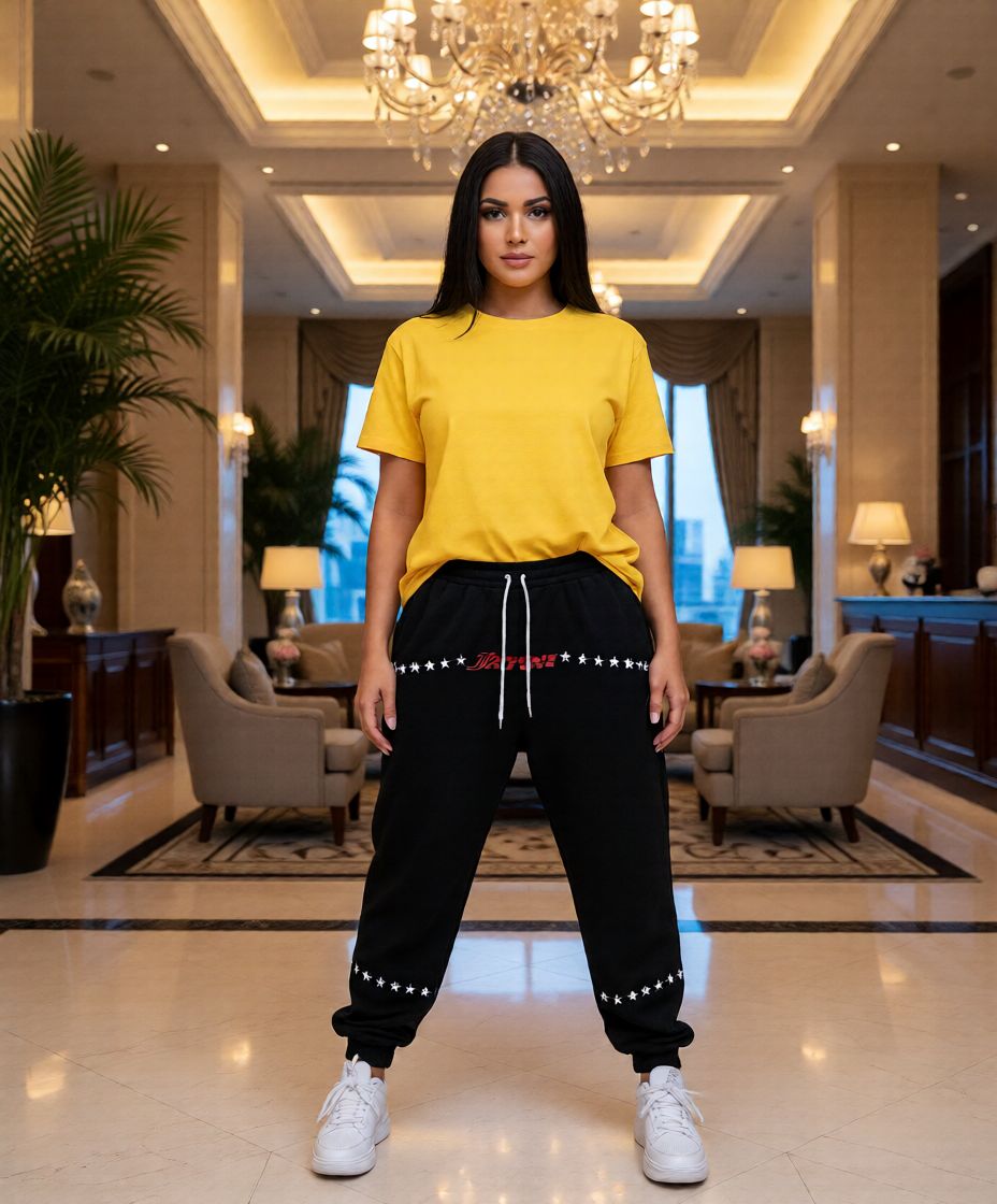 Jatini -One of one reflective jogger pants