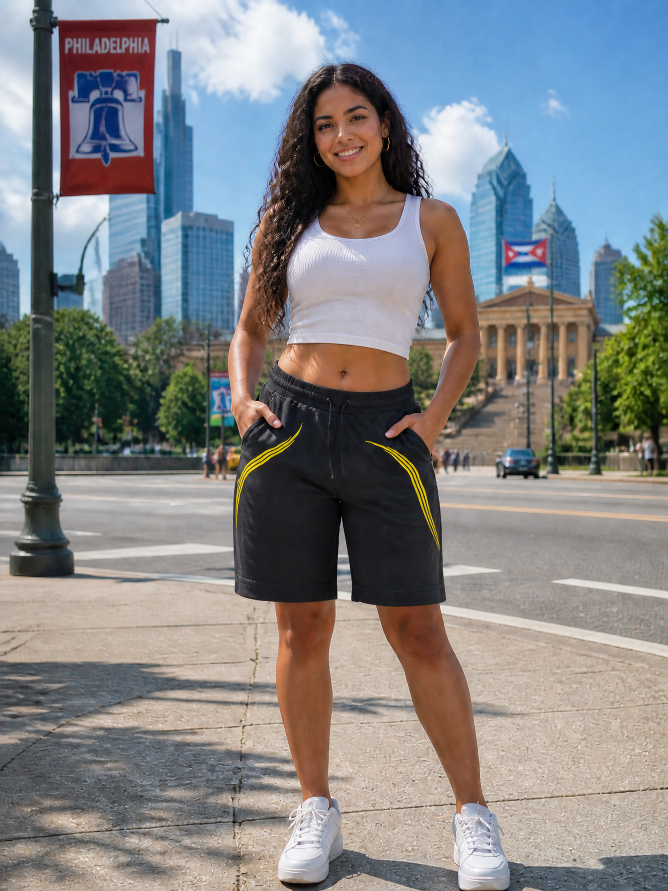 JATINI ONE OF ONE SHORTS. SIZE-MEDIUM
