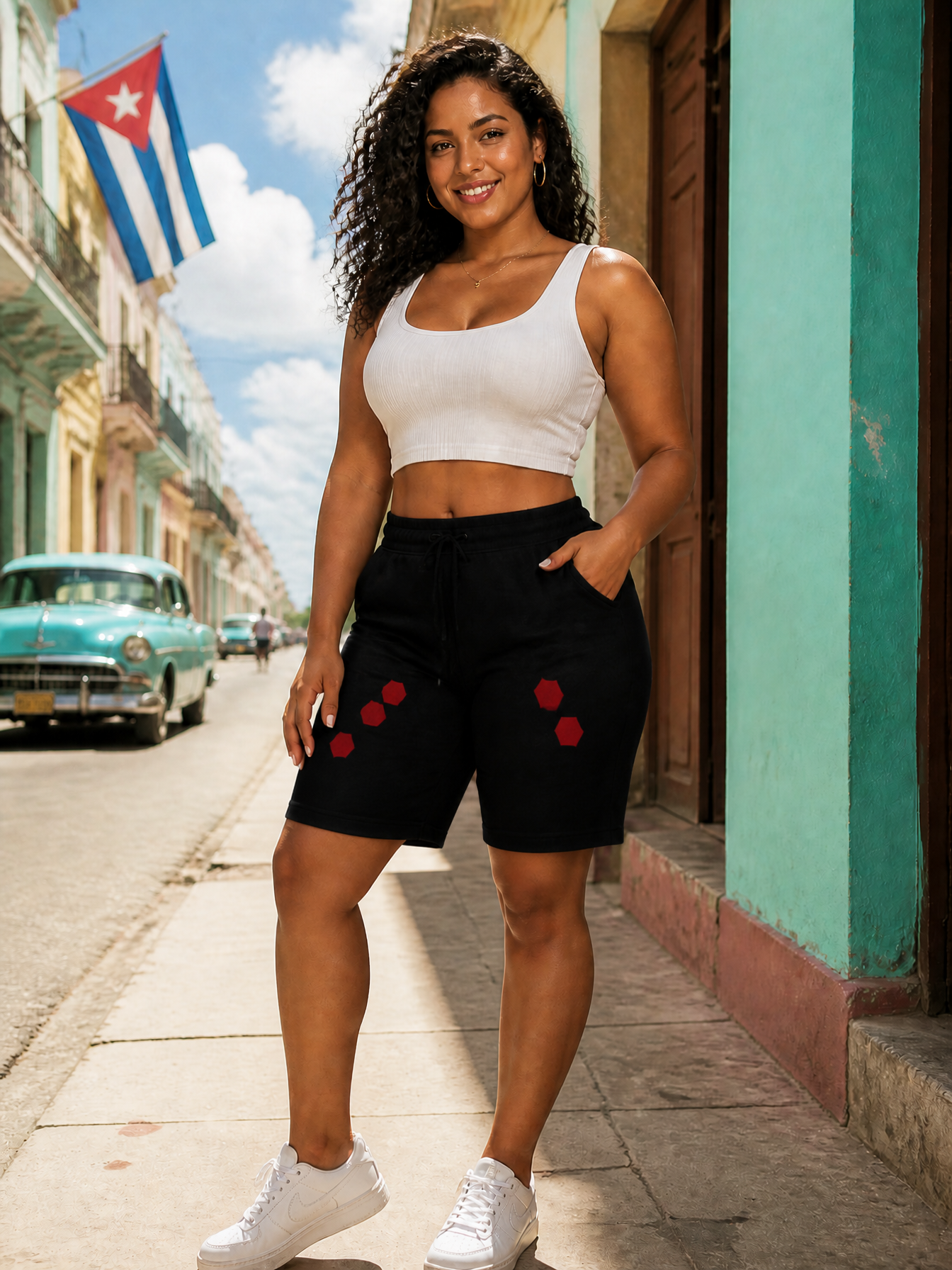JATINI ONE OF ONE SHORTS. SIZE-LARGE