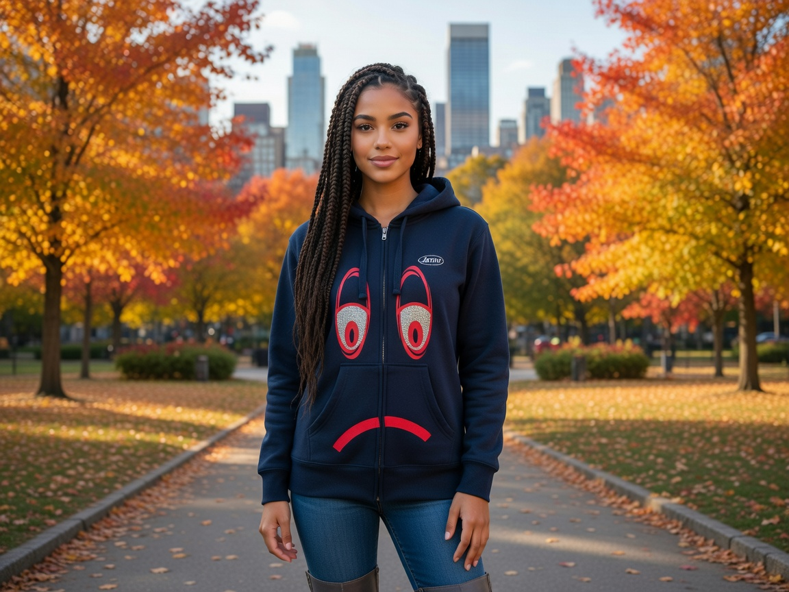 JATINI ONE OF ONE HOODIE. SIZE-MEDIUM