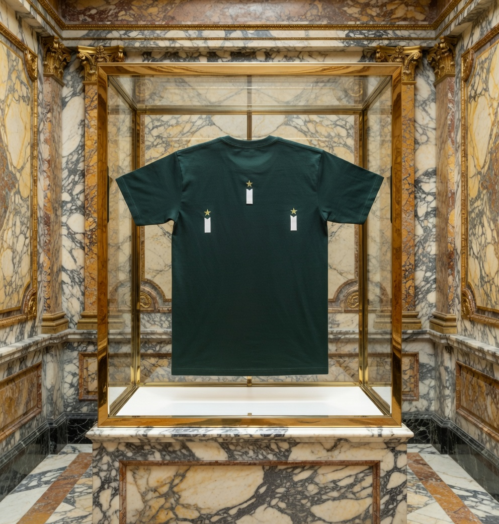 JATINI ONE OF ONE REFLECTIVE TEE. SIZE-SMALL