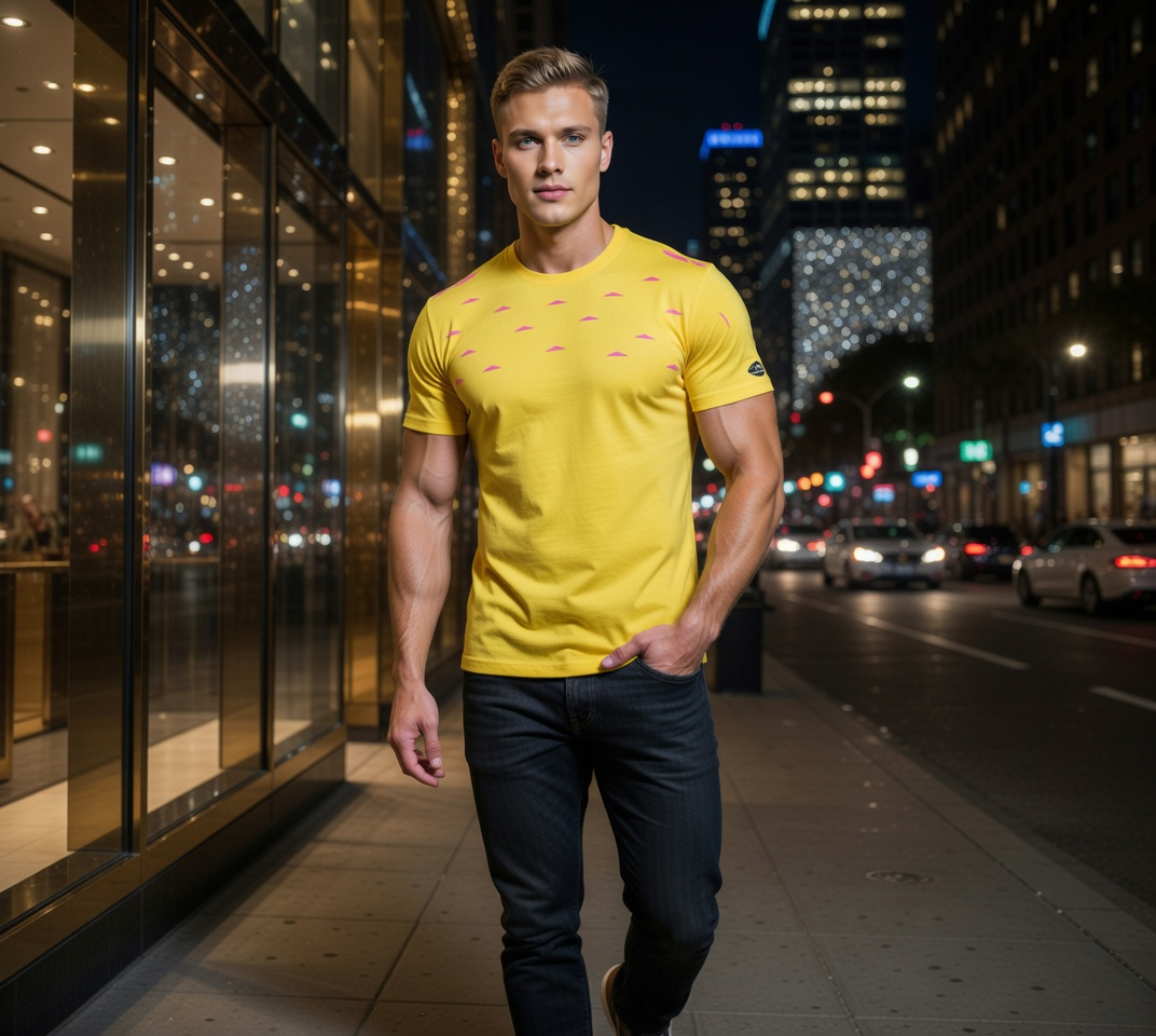 JATINI ONE OF ONE NEON TEE. SIZE-XLARGE
