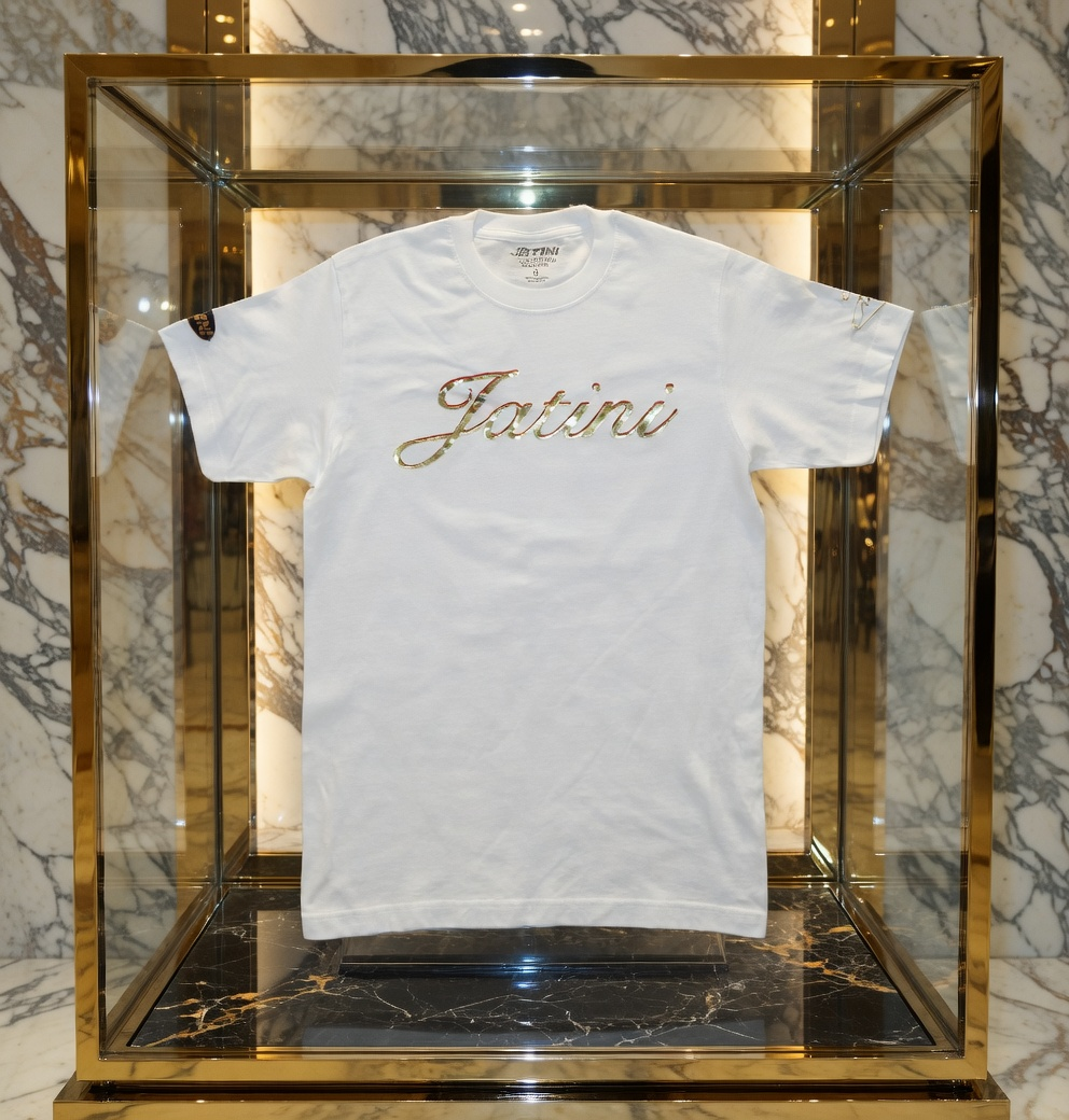 JATINI ONE OF ONE GOLD TEE. SIZE-SMALL