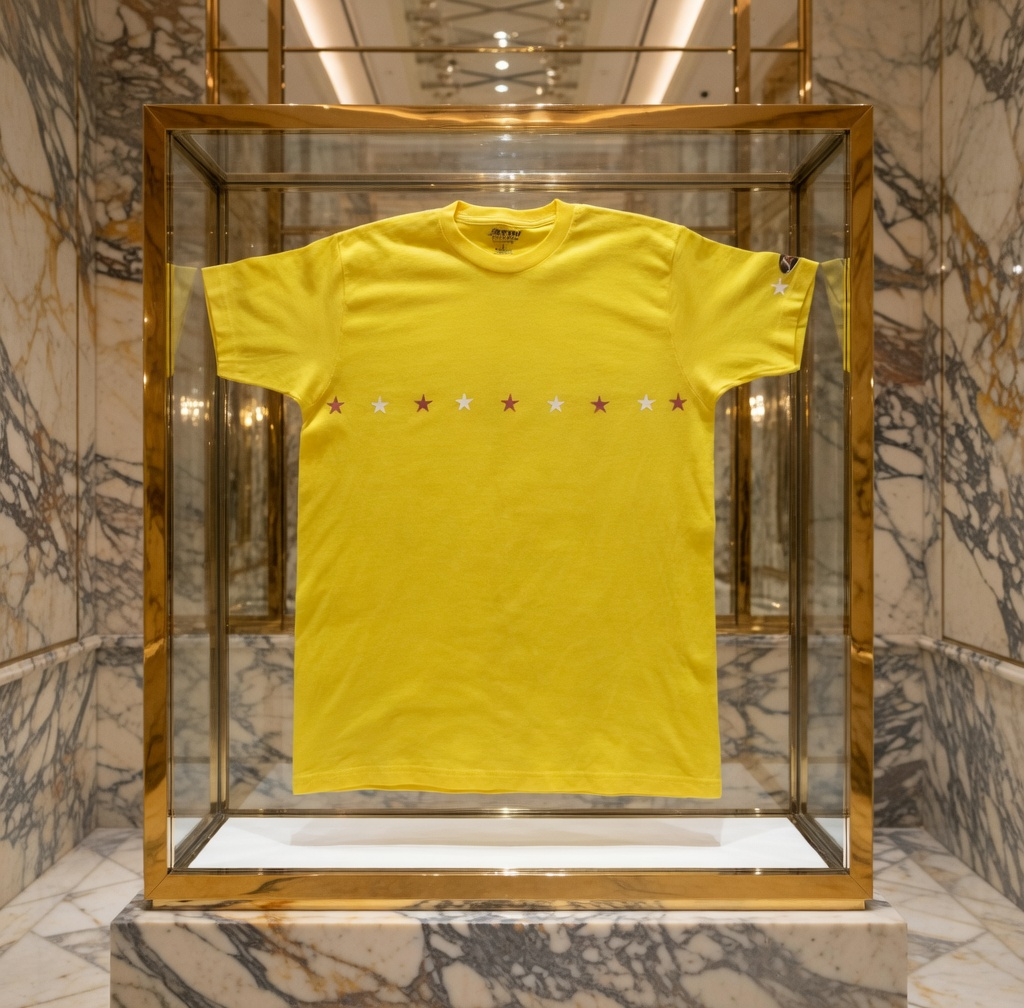 JATINI ONE OF ONE REFLECTIVE TEE. SIZE-LARGE