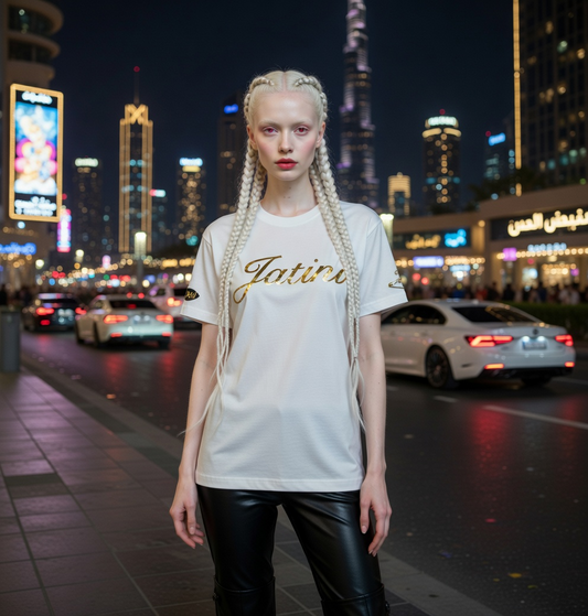 JATINI ONE OF ONE GOLD TEE. SIZE-SMALL