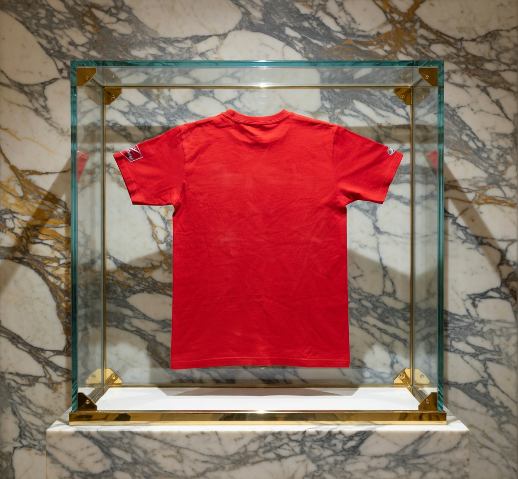 JATINI ONE OF ONE REFLECTIVE TEE. SIZE-SMALL