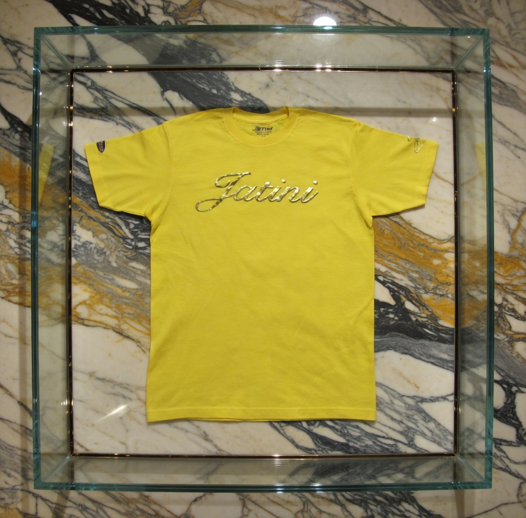 JATINI ONE OF ONE GOLD TEE. SIZE-MEDIUM
