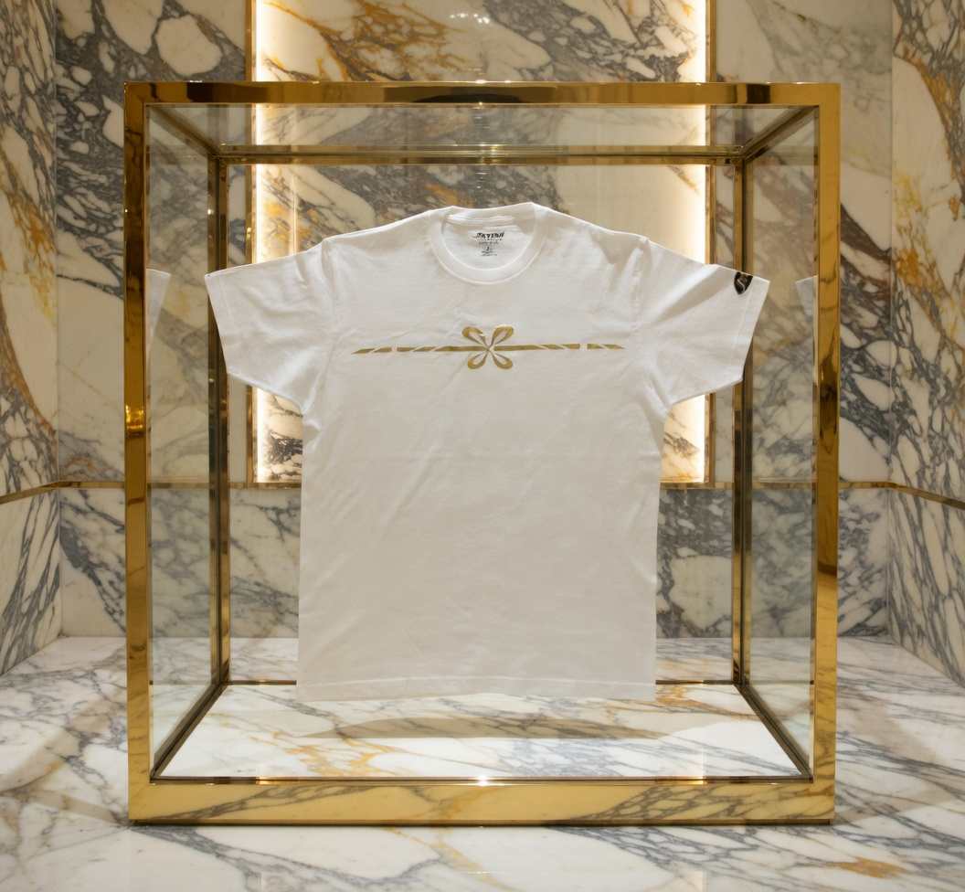 JATINI ONE OF ONE GOLD TEE. SIZE-XLARGE
