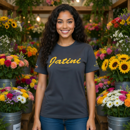 JATINI ONE OF ONE SIGNATURE TEE. SIZE-MEDIUM