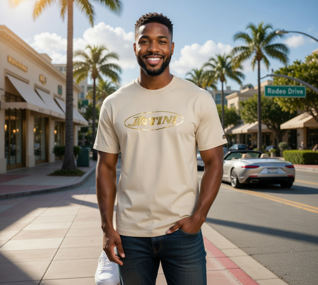 JATINI ONE OF ONE GOLD TEE. SIZE 2X-LARGE