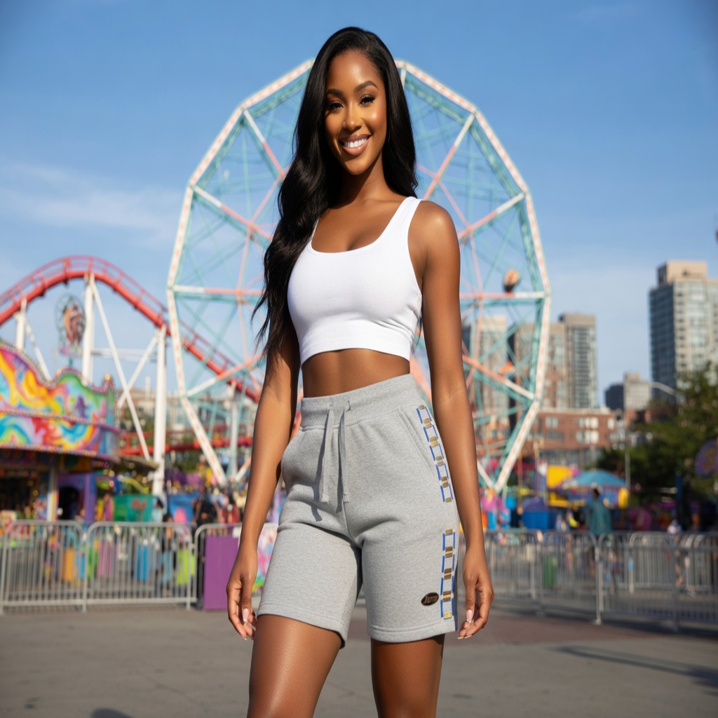 JATINI ONE OF ONE SHORTS. SIZE-MEDIUM