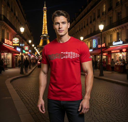 JATINI ONE OF ONE REFLECTIVE TEE. SIZE-MEDIUM