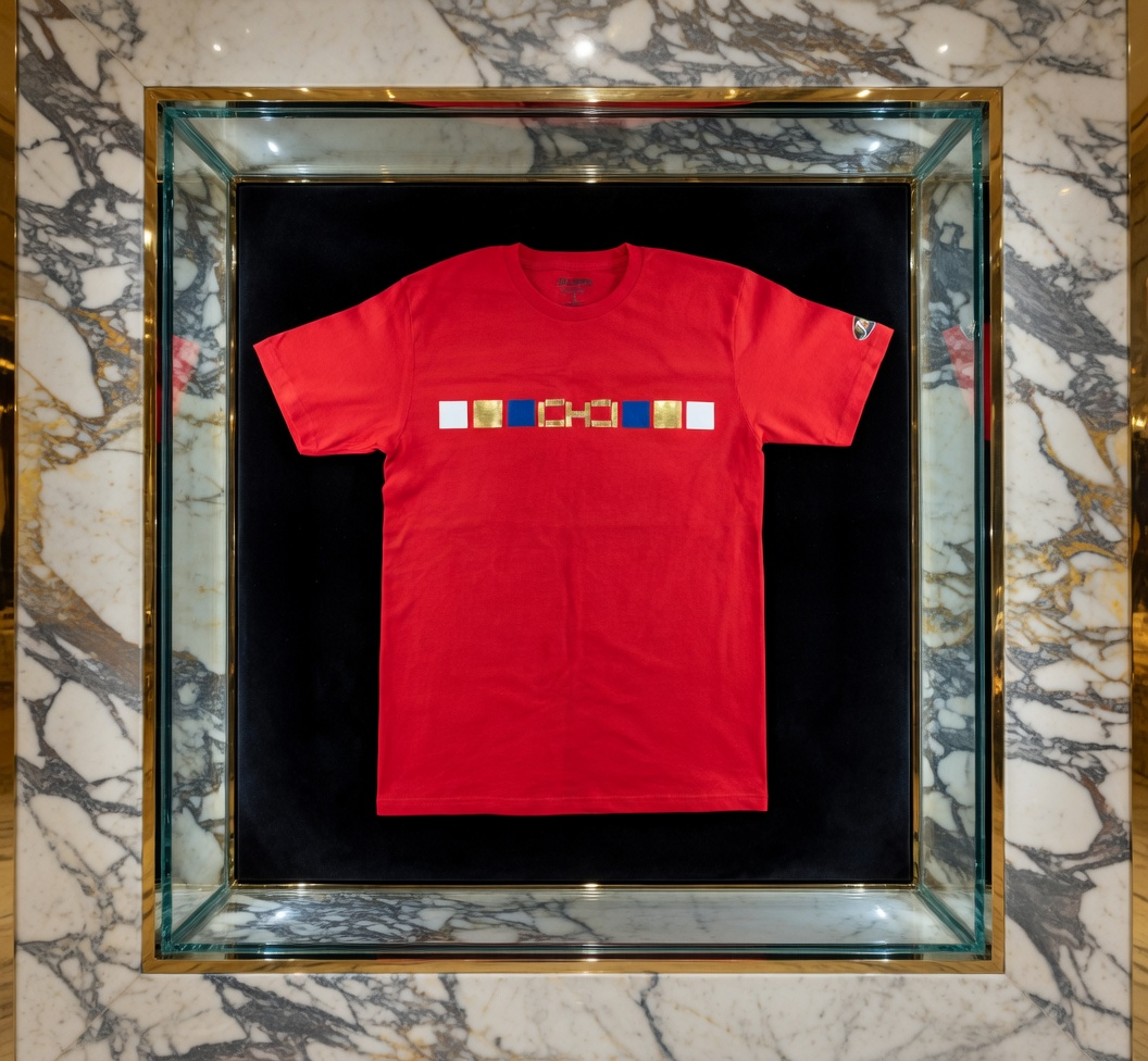 JATINI ONE OF ONE GOLD TEE. SIZE-SMALL