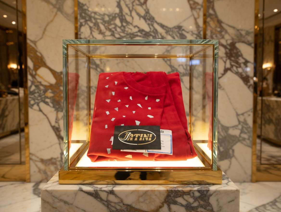 JATINI ONE OF ONE REFLECTIVE TEE. SIZE-LARGE