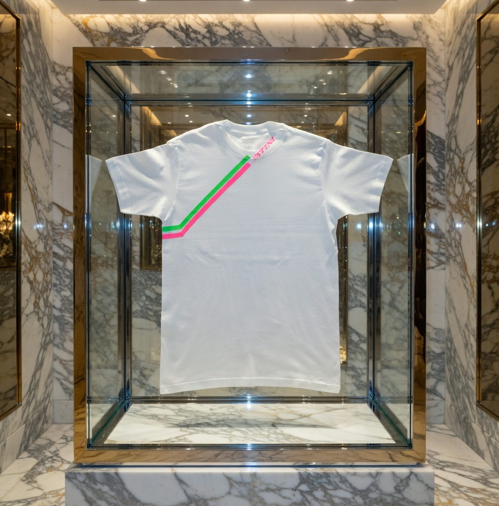 JATINI ONE OF ONE NEON TEE. SIZE-MEDIUM