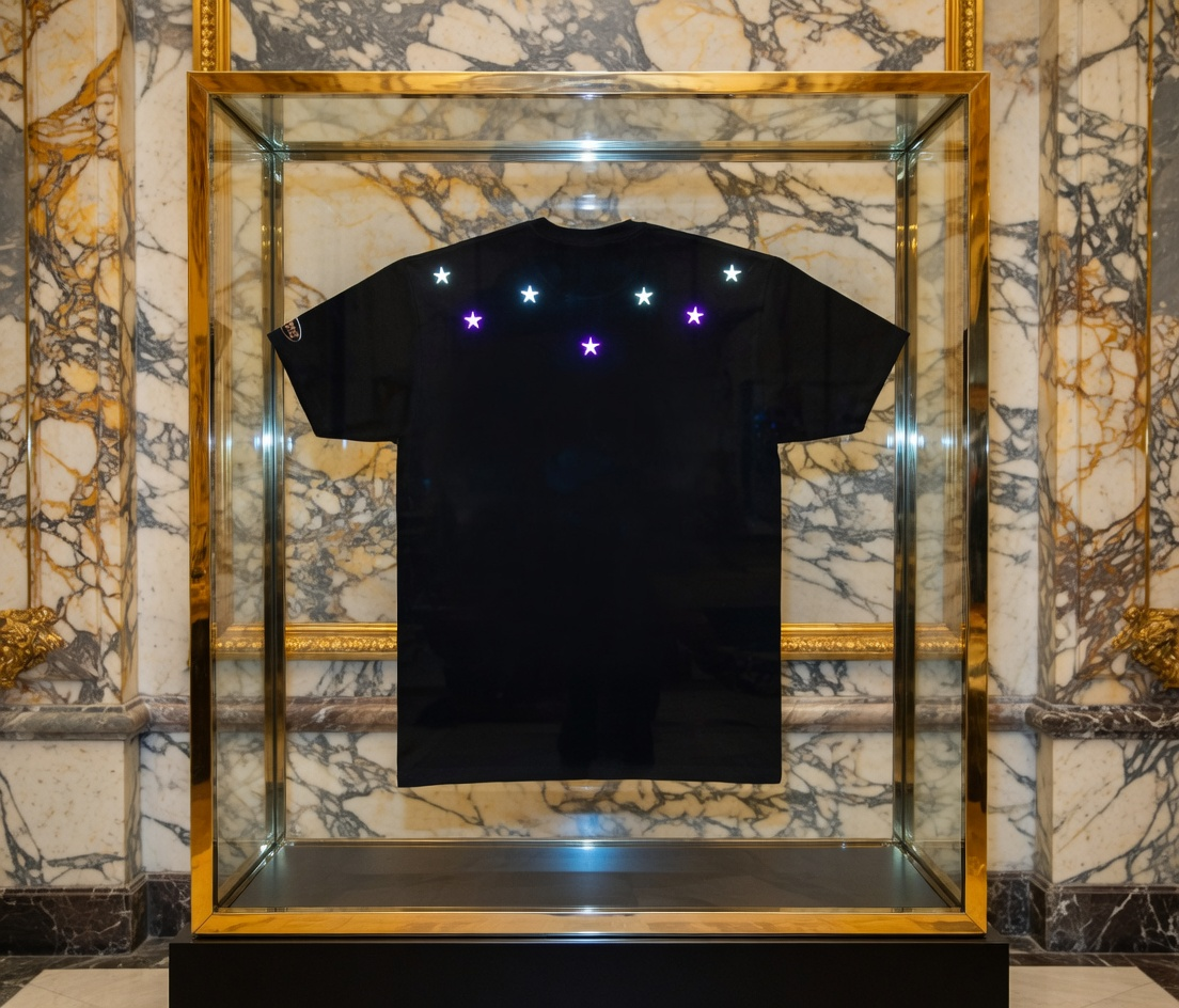 JATINI ONE OF ONE REFLECTIVE TEE. SIZE-XLARGE