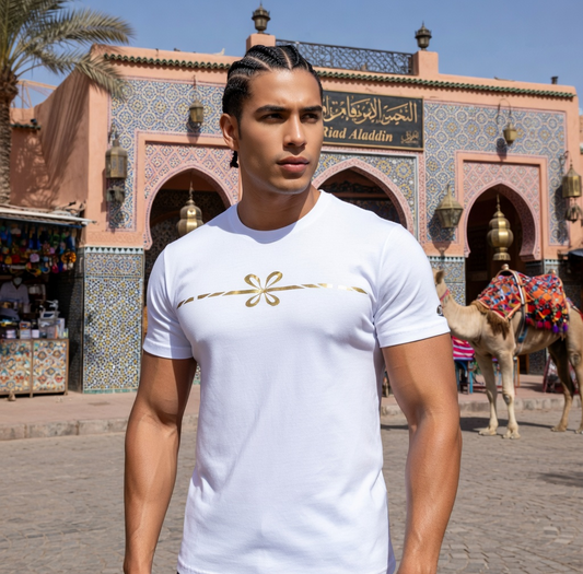 JATINI ONE OF ONE GOLD TEE. SIZE-XLARGE