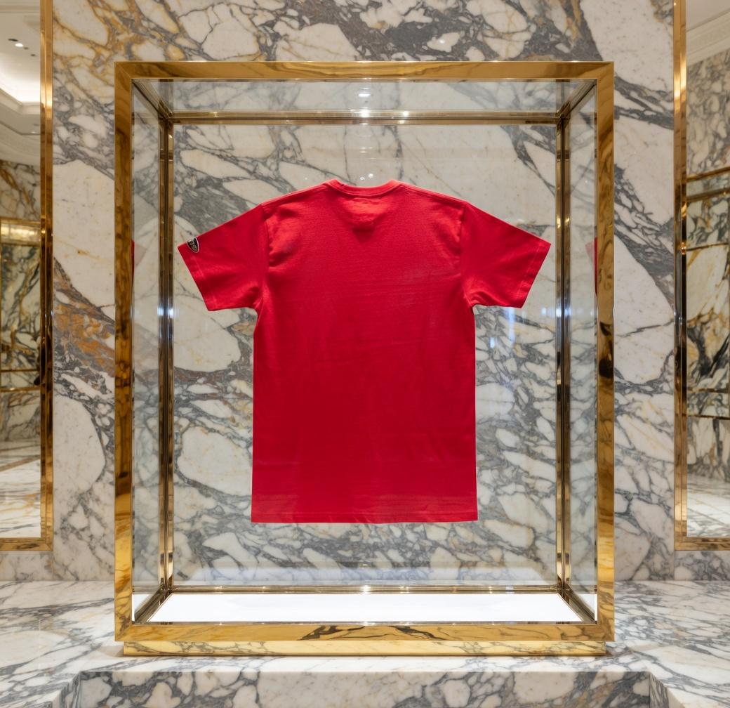 JATINI ONE OF ONE REFLECTIVE TEE. SIZE-MEDIUM