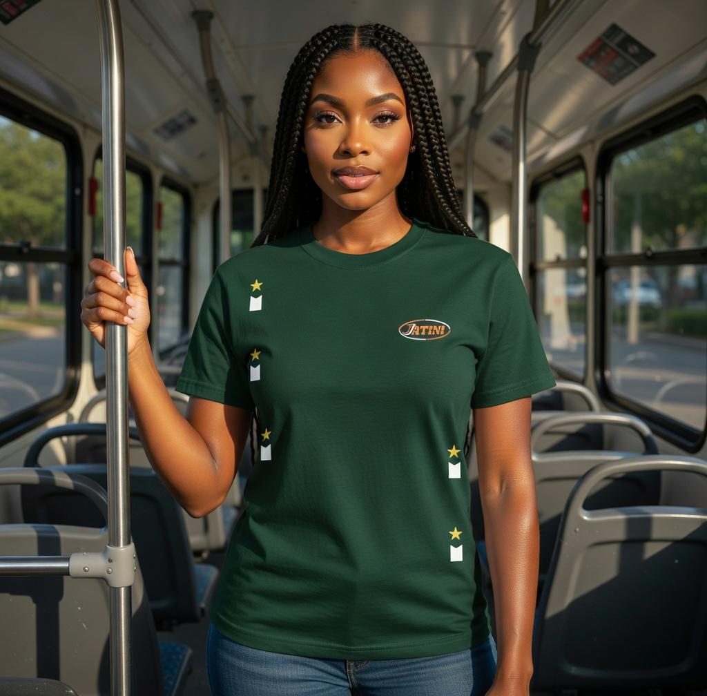 JATINI ONE OF ONE REFLECTIVE TEE. SIZE-SMALL
