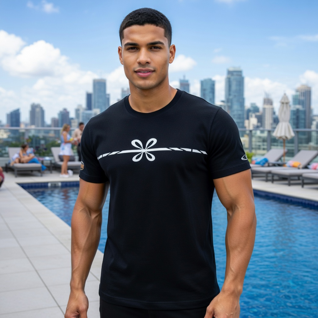 JATINI ONE OF ONE SIGNATURE TEE. SIZE-MEDIUM