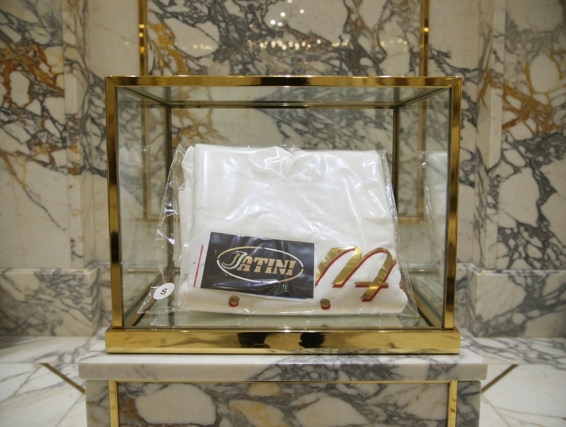 JATINI ONE OF ONE GOLD TEE. SIZE-SMALL