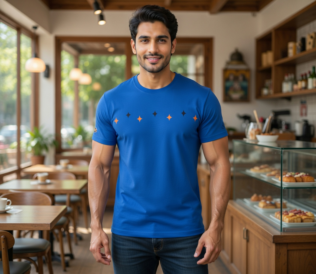 JATINI ONE OF ONE SIGNATURE TEE. SIZE-XLARGE