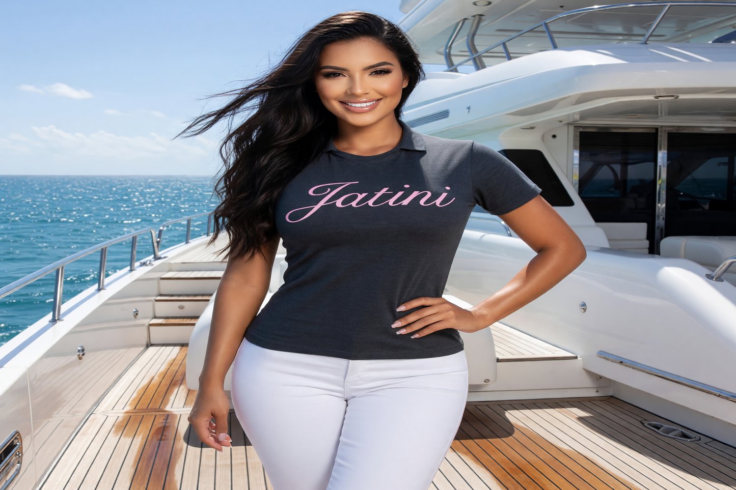 JATINI ONE OF ONE SIGNATURE TEE. SIZE-SMALL