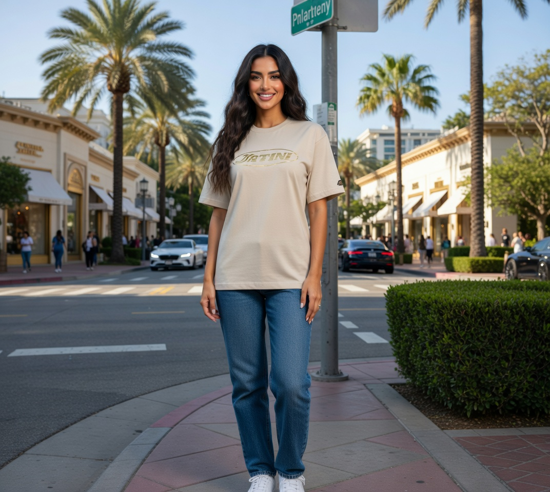 JATINI ONE OF ONE GOLD TEE. SIZE 2X-LARGE
