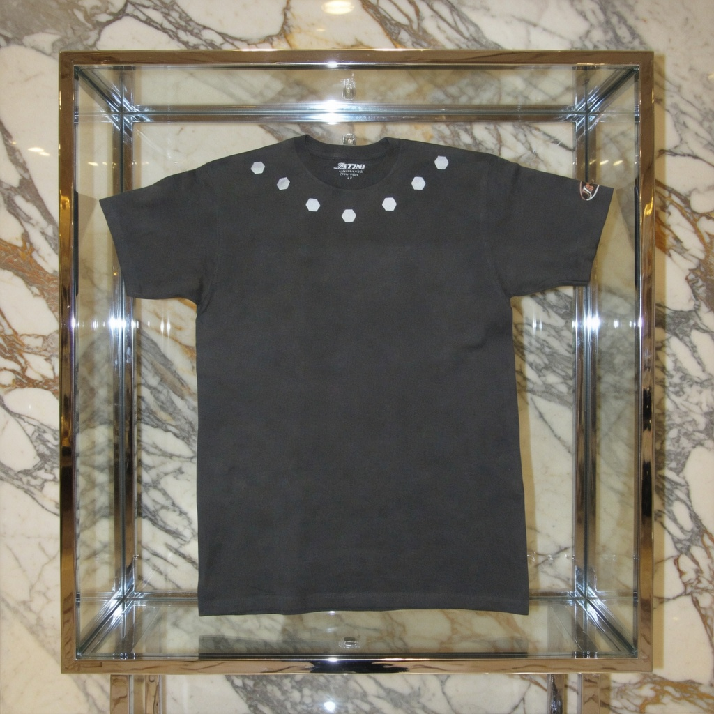 JATINI ONE OF ONE REFLECTIVE TEE. SIZE-MEDIUM