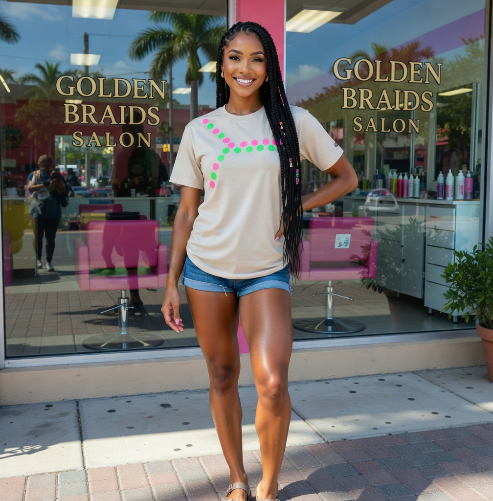 JATINI ONE OF ONE NEON TEE. SIZE-SMALL