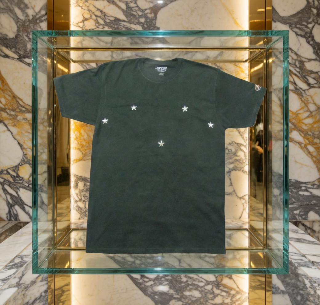 JATINI ONE OF ONE GOLD TEE. SIZE-LARGE