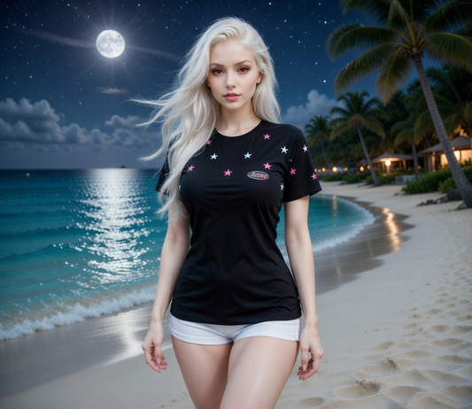 JATINI ONE OF ONE REFLECTIVE TEE. SIZE-XLARGE
