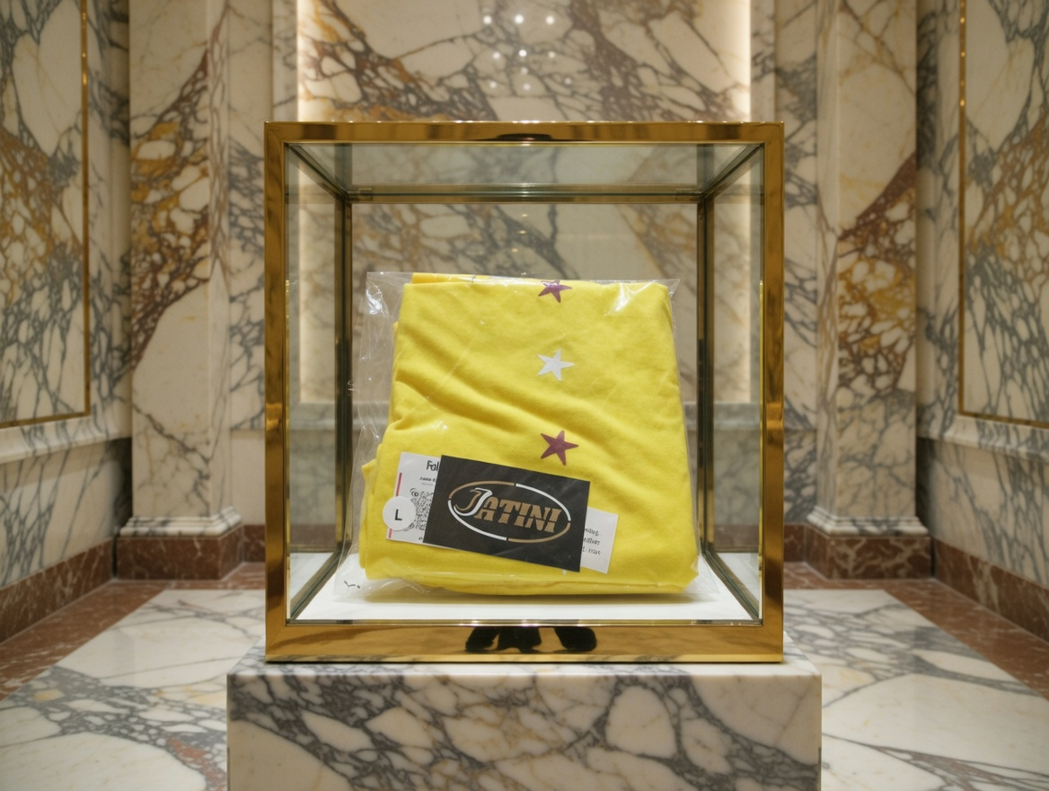 JATINI ONE OF ONE REFLECTIVE TEE. SIZE-LARGE